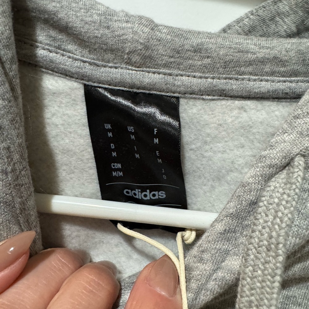 Adidas Heather Gray Pullover Hoodie - Picture 4 of 5